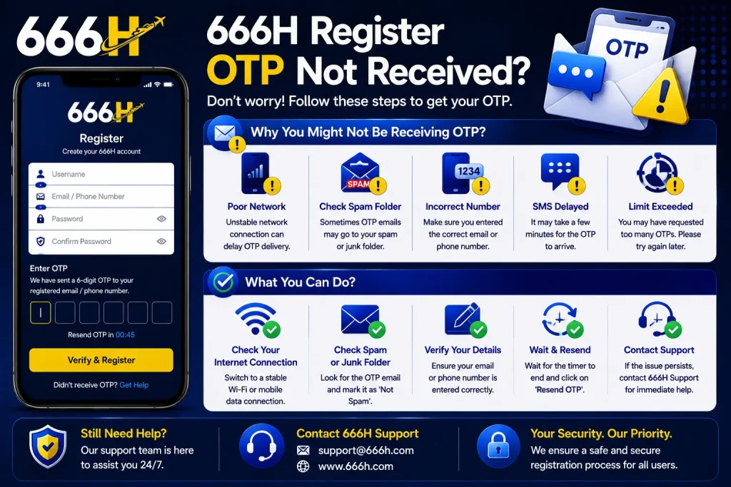 666H Register OTP Not Received
