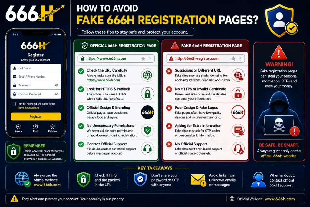 How to Avoid Fake 666H Registration Pages?